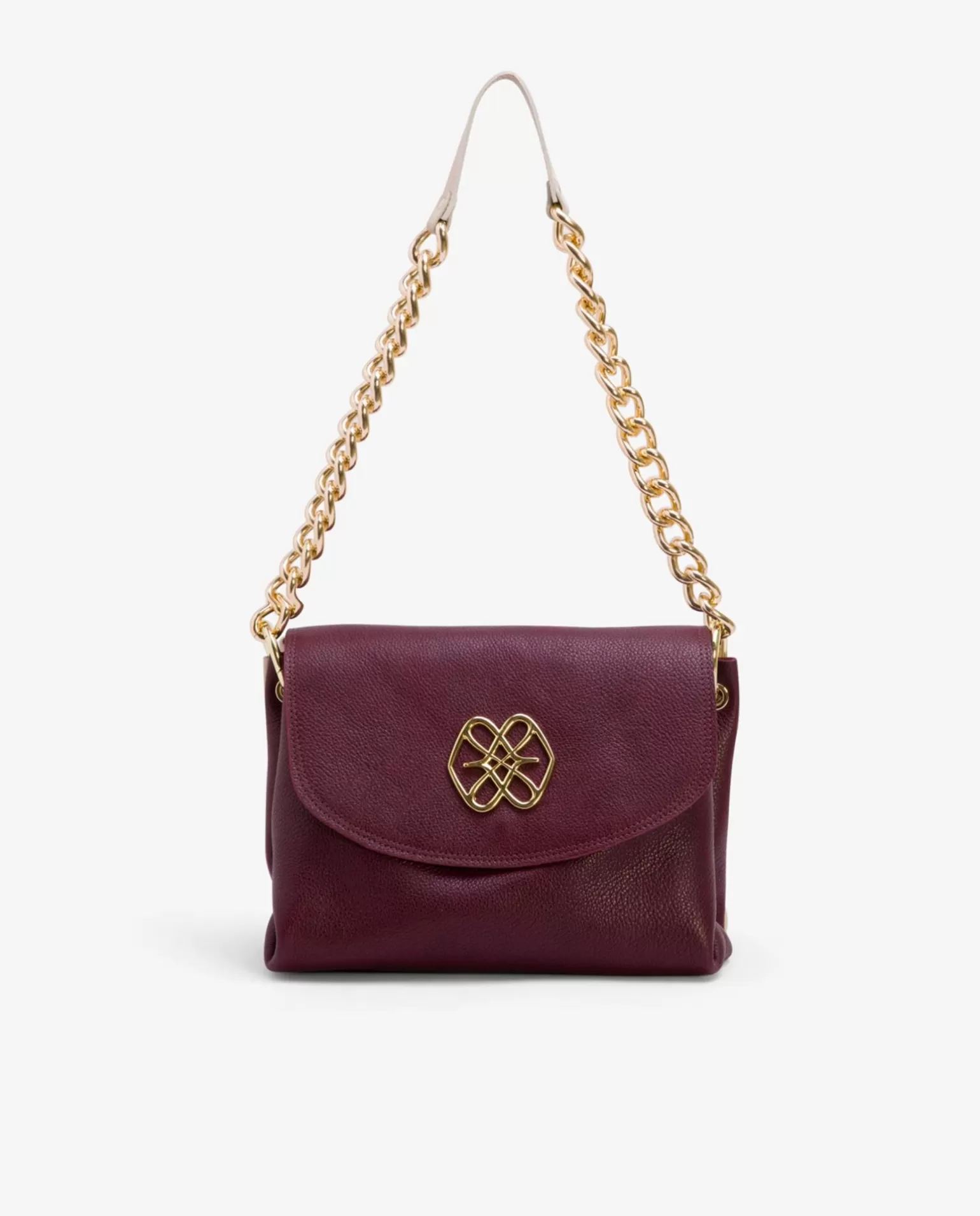 Mujer Cuplé Bolso Bicolor Napa Bugui Burdeos