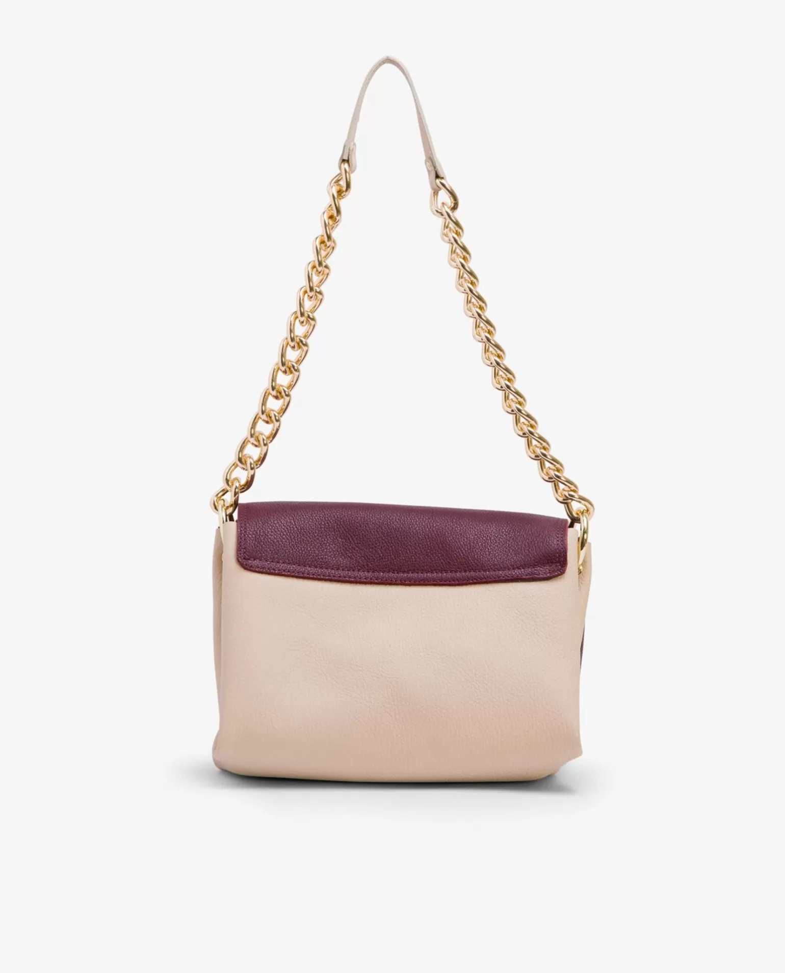 Mujer Cuplé Bolso Bicolor Napa Bugui Burdeos
