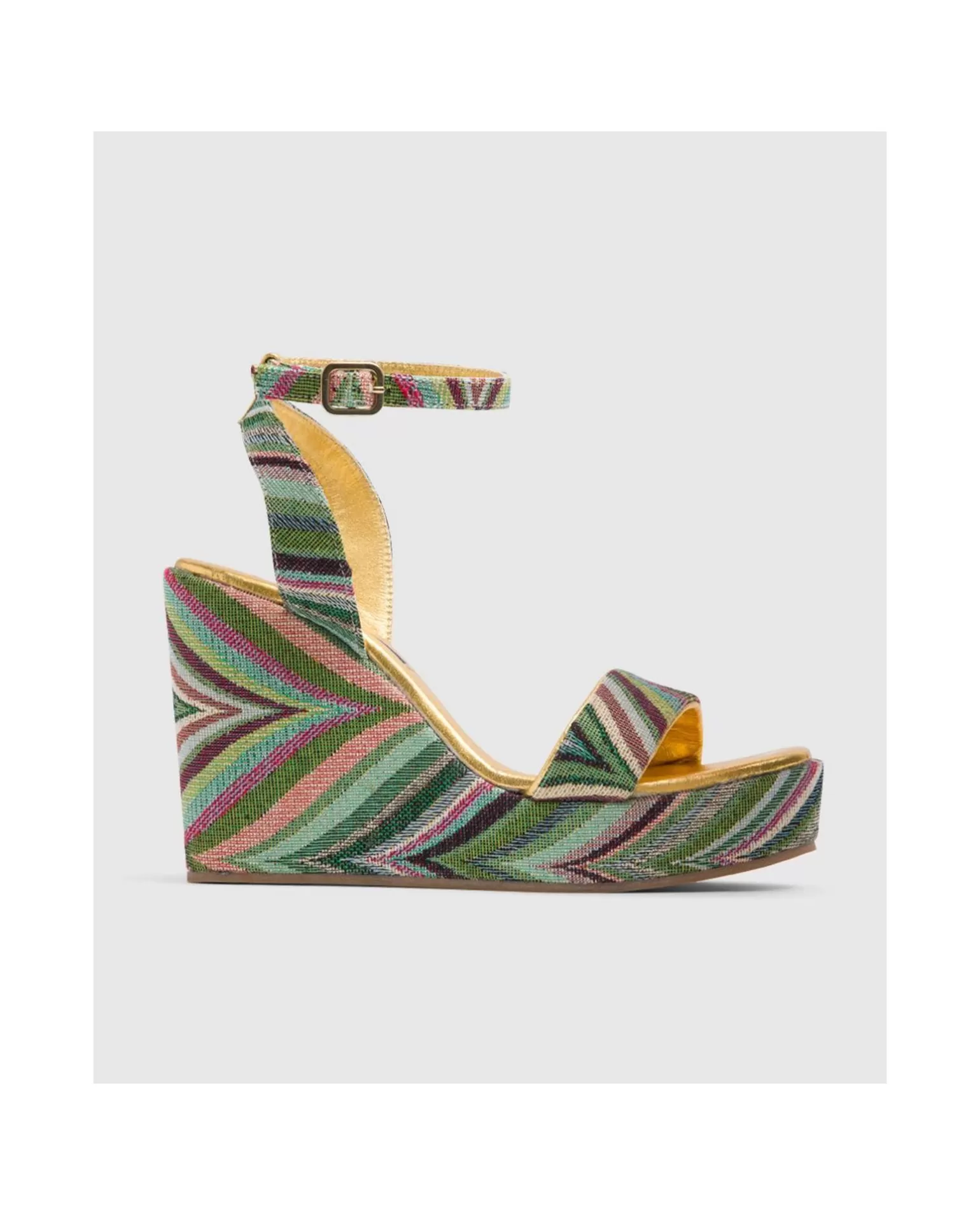 Mujer Cuplé Sandalia Cuna Casares Textil Multicolor
