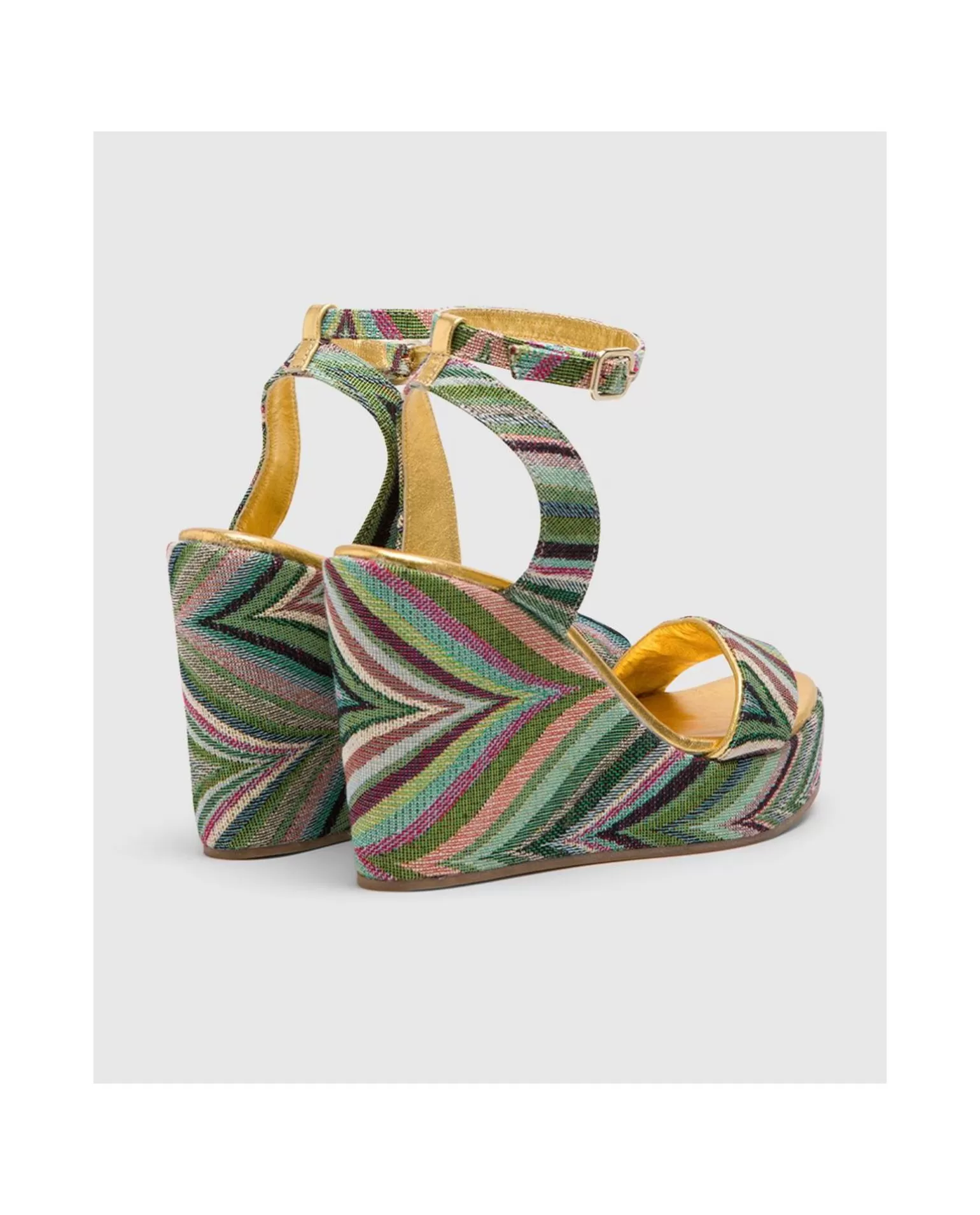 Mujer Cuplé Sandalia Cuna Casares Textil Multicolor