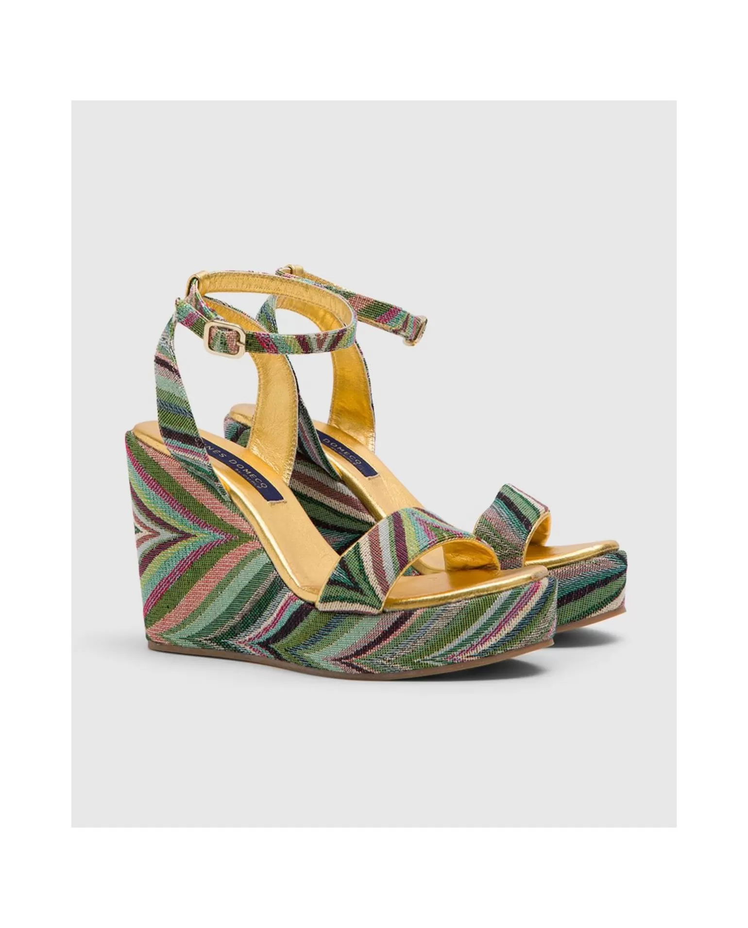 Mujer Cuplé Sandalia Cuna Casares Textil Multicolor