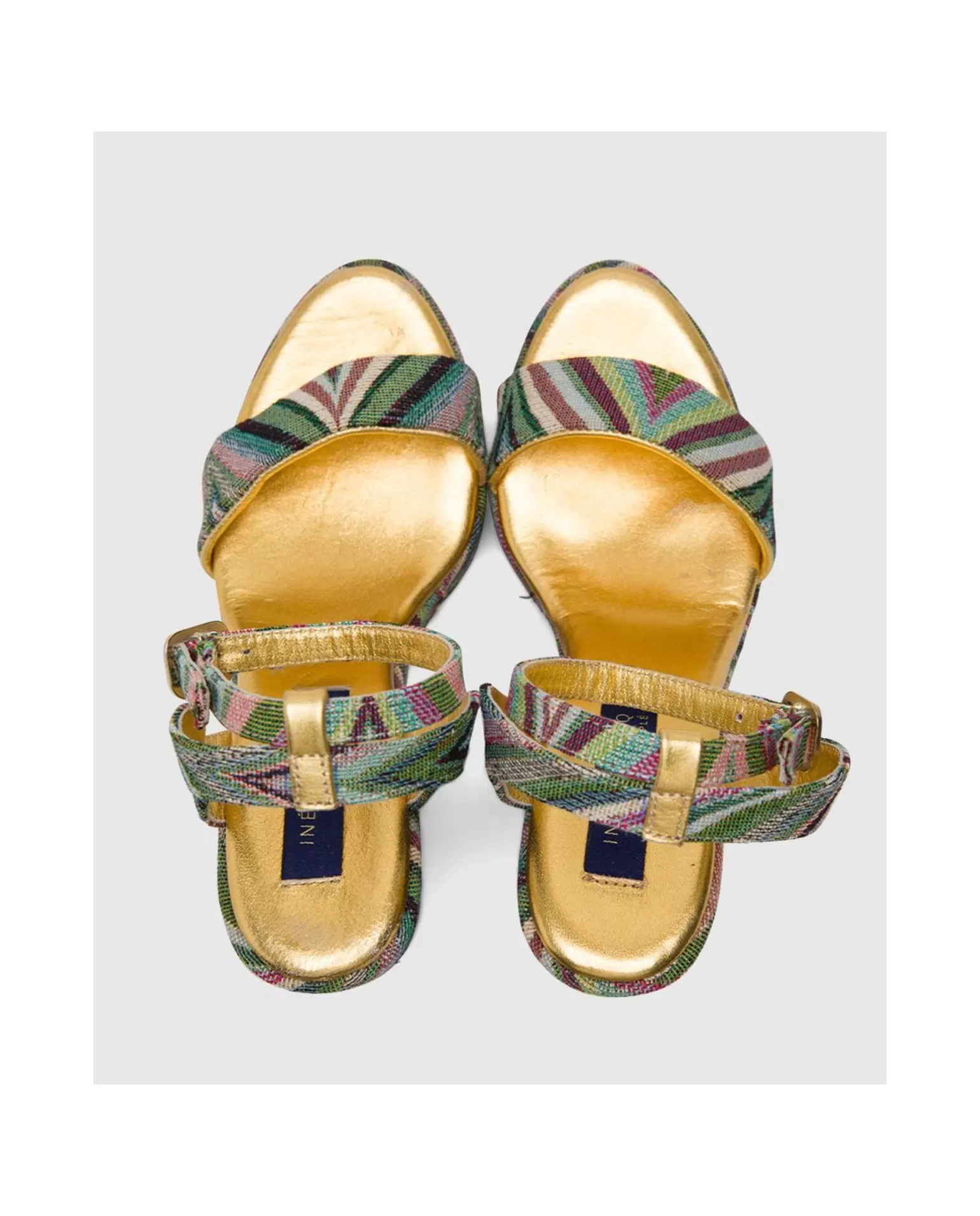 Mujer Cuplé Sandalia Cuna Casares Textil Multicolor