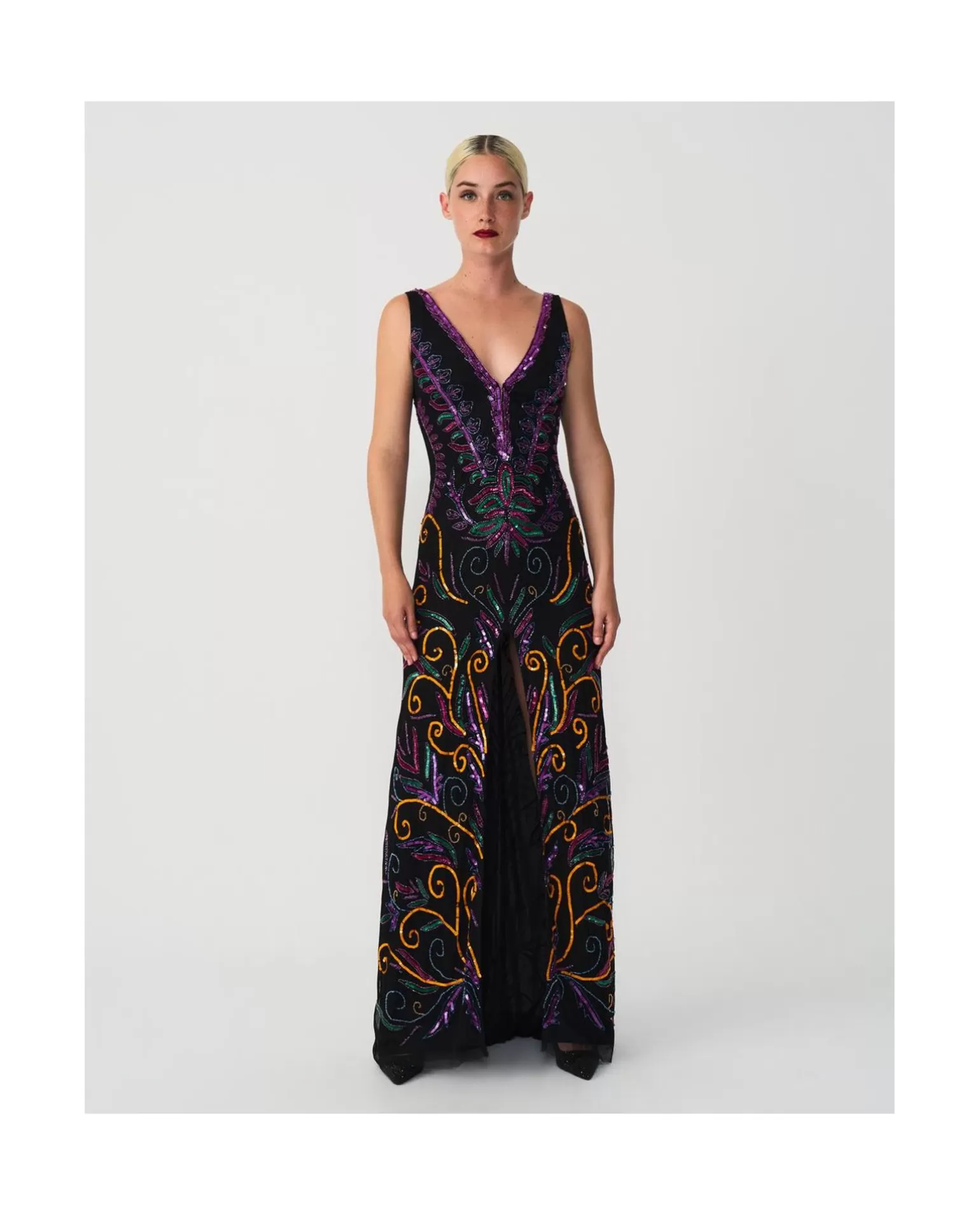 Mujer Cuplé Vestido Etnico Textil Cuentas Multicolor